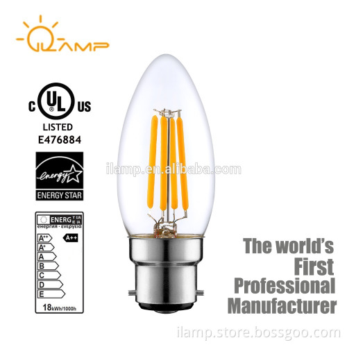 Dimmable 4w Chandelier Led Filament Lights E14 E27 B22 B15 Led Pendant Lights 110v 120v 220v 230v